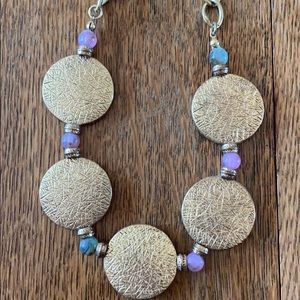 Gold tone and bead necklace